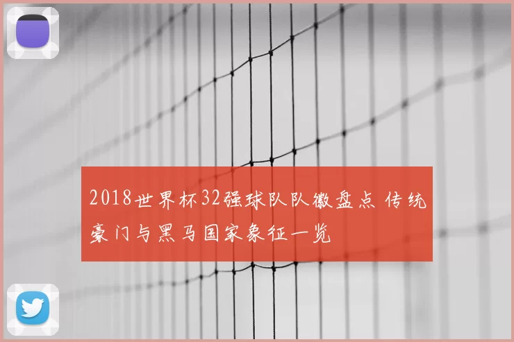 2018世界杯32强球队队徽盘点 传统豪门与黑马国家象征一览